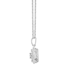 0.25 Carat Lab Grown Diamond Cluster Pendant Necklace