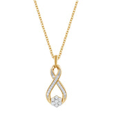 0.25 Carat Lab Grown Diamond Twisted Pendant Necklace