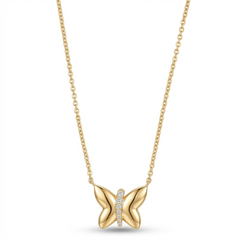0.10 Carat Lab Grown Diamond Butterfly Necklace