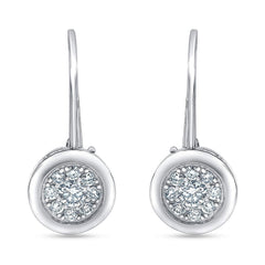 0.50 Carat Lab Grown Diamond Dangle Earrings Gift Box Set