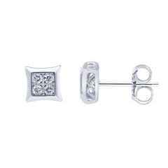 0.25 Carat Bezet Set Lab Grown Diamond Stud Earrings