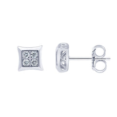 0.25 Carat Bezet Set Lab Grown Diamond Stud Earrings