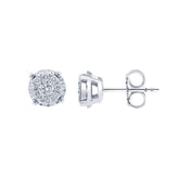 0.50 Carat Cluster Lab Grown Diamond Earrings