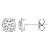 0.33 Carat Lab Grown Cushion Shaped Diamond Stud Earrings