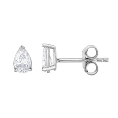 0.50 Carat Pear Cut Lab Grown Diamond Stud Earrings
