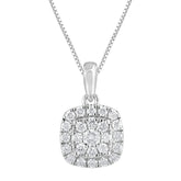 0.33 Carat Lab Grown Halo Diamond Pendant Necklace