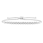 0.25 Carat Sterling Silver Lab Grown Diamond Bolo Bracelet