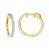 0.50 Carat Lab Grown Diamond Huggie Hinged Hoop Earrings