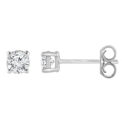 0.50 Carat Lab Grown Round Cut Diamond Stud Earrings