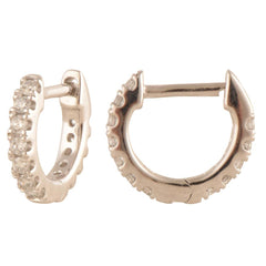 0.20 Carat Lab Grown Diamond Hinged Huggie Hoop Earrings