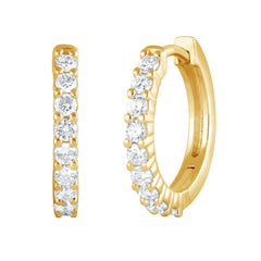 0.50 Carat Lab Grown Diamond Huggie Hoop Earrings