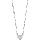 0.33 Carat Lab Grown Sterling Silver Round Cluster Diamond Necklace