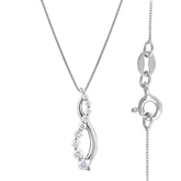 0.25 Carat Lab Grown Diamond Infinity Pendant Necklace