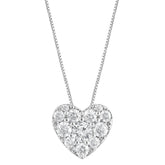 0.50 Carat Lab Grown Diamond Heart Pendant Necklace In Sterling Silver