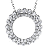 1 Carat Lab Grown Diamond Circle Of Life Necklace In Sterling Silver