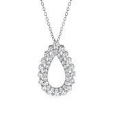 1 Carat Lab Grown Diamond Teardrop Pendant Necklace