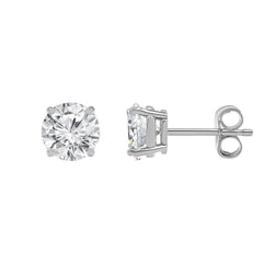 0.50 Carat Round Cut Lab Grown Diamond Stud Earrings