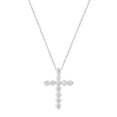 1 Carat Lab Grown Diamonds Cross Pendant Necklace