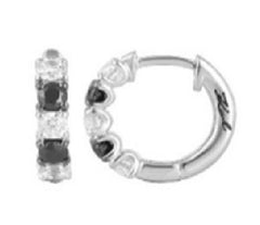 1 Carat Lab Grown Diamond Huggie Hoop In Sterling Silver