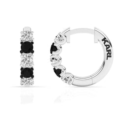 1 Carat Lab Grown Diamond Huggie Hoop In Sterling Silver