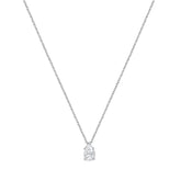 1 Carat Lab Grown Pear Solitaire Diamond Pendant Necklace