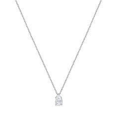 1 Carat Lab Grown Pear Solitaire Diamond Pendant Necklace