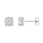 0.25 Carat Lab Grown Halo Diamond Stud Earrings