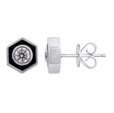 0.50 Carat Hexagon Lab Grown Diamond Stud Earrings