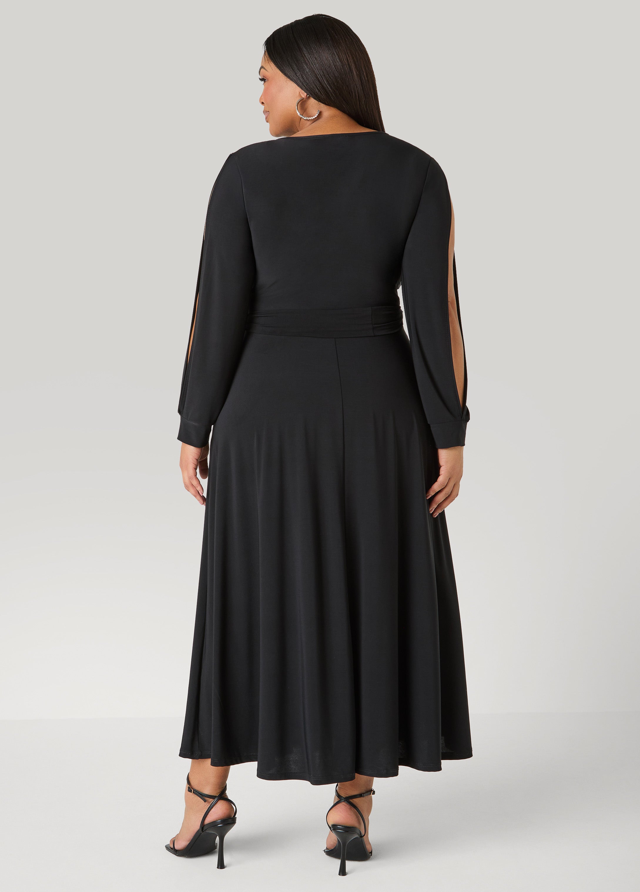 Tall Split Sleeve A Line Maxi Dress