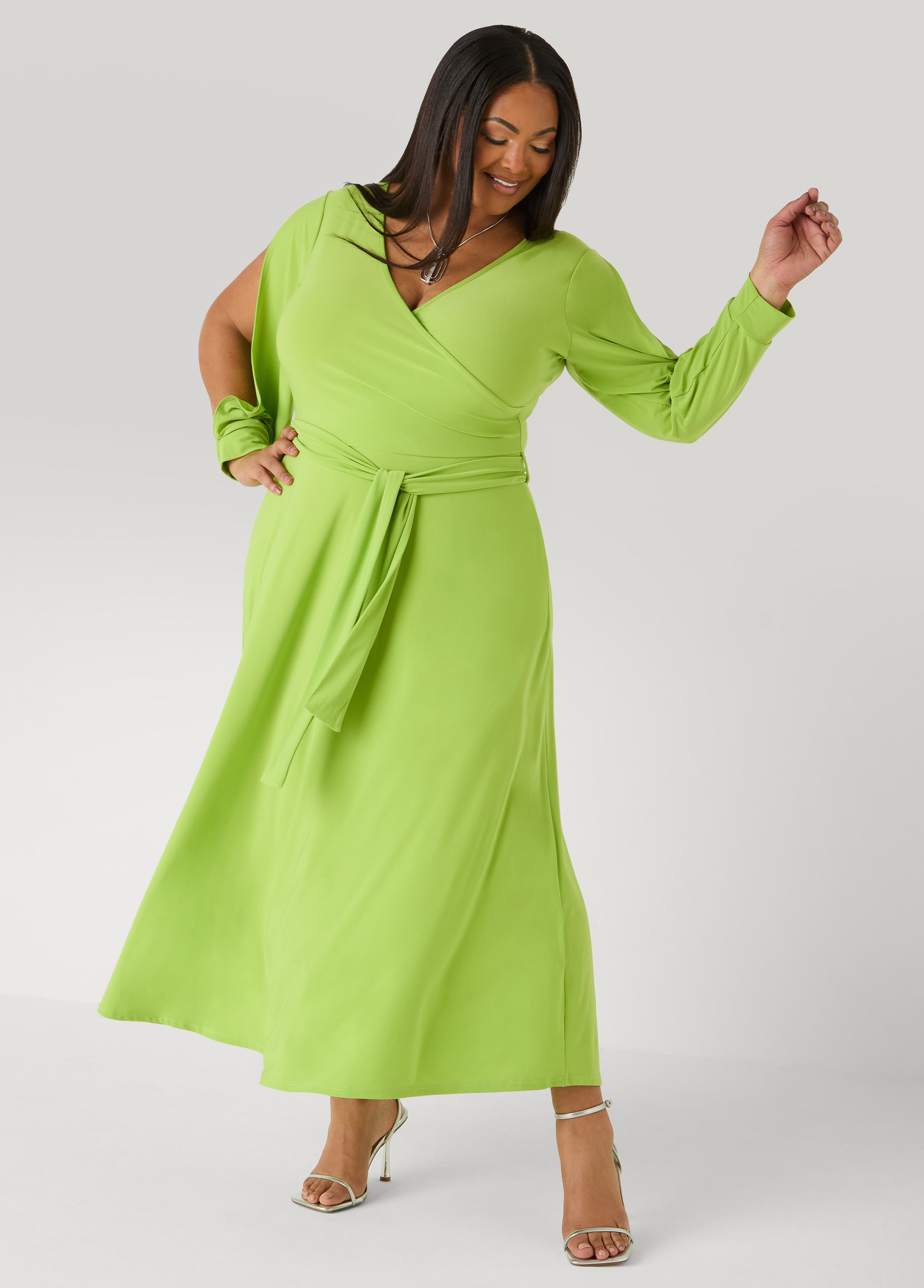 Tall Split Sleeve A Line Maxi Dress