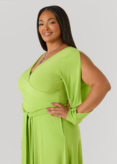 Tall Split Sleeve A Line Maxi Dress