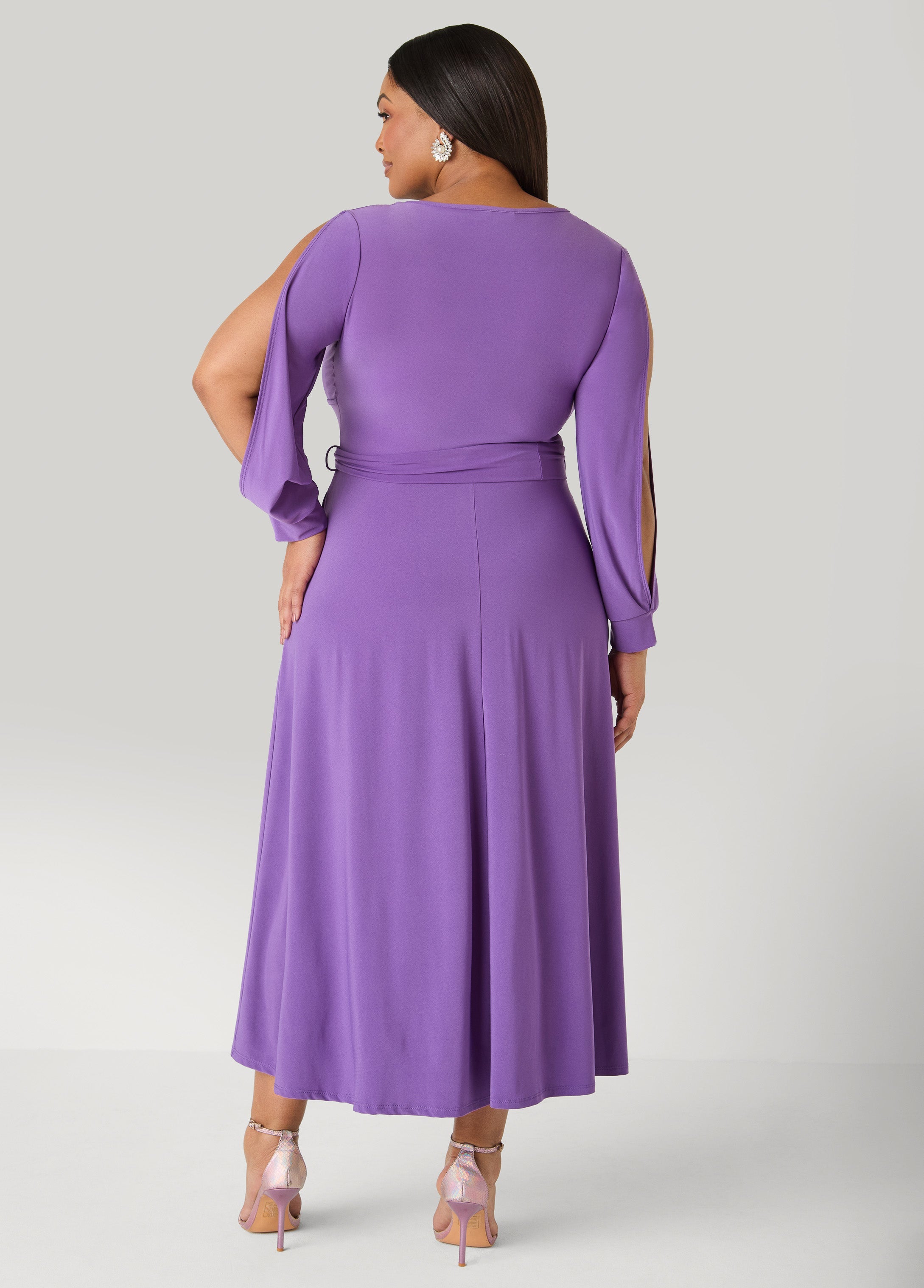 Tall Split Sleeve A Line Maxi Dress