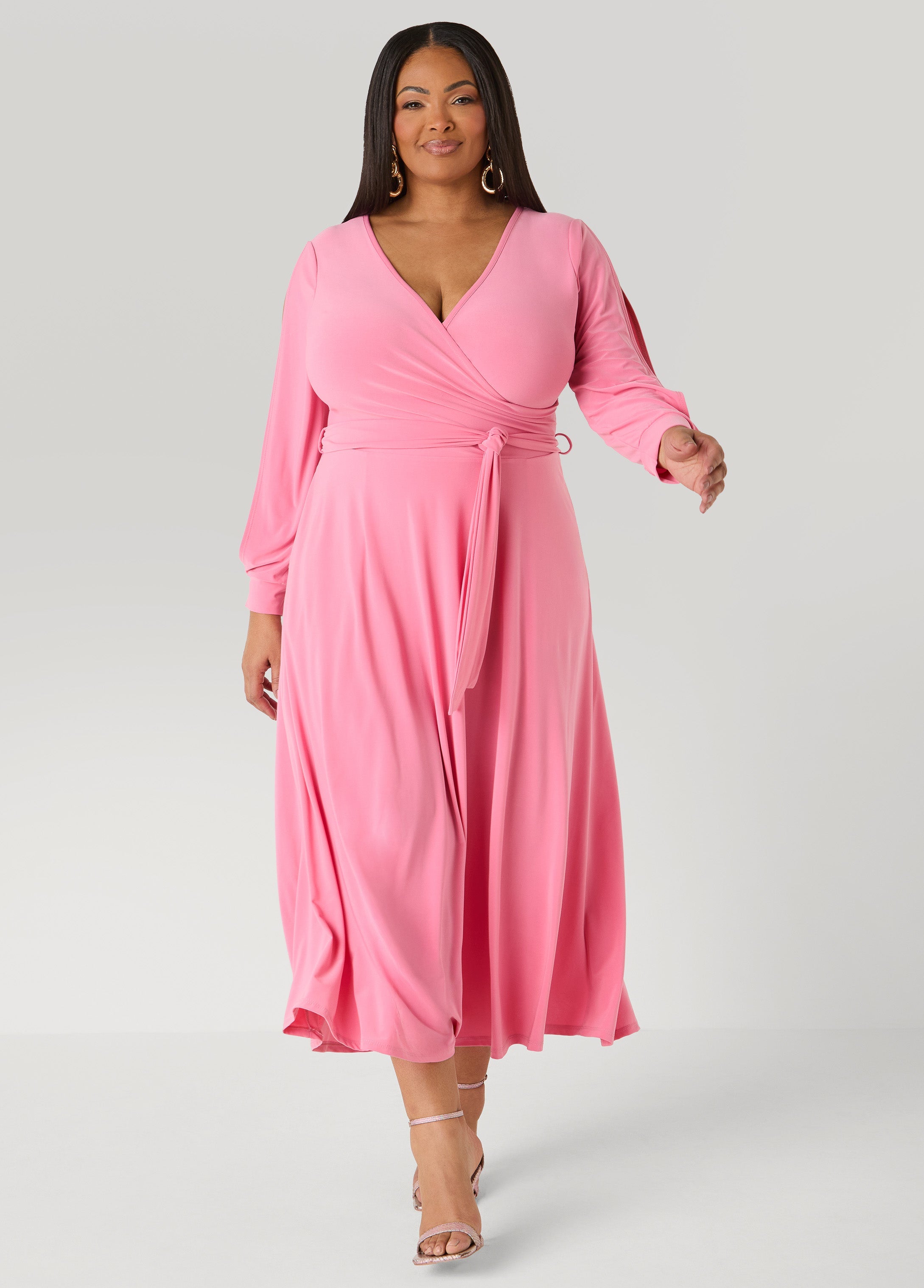 Tall Split Sleeve A Line Maxi Dress