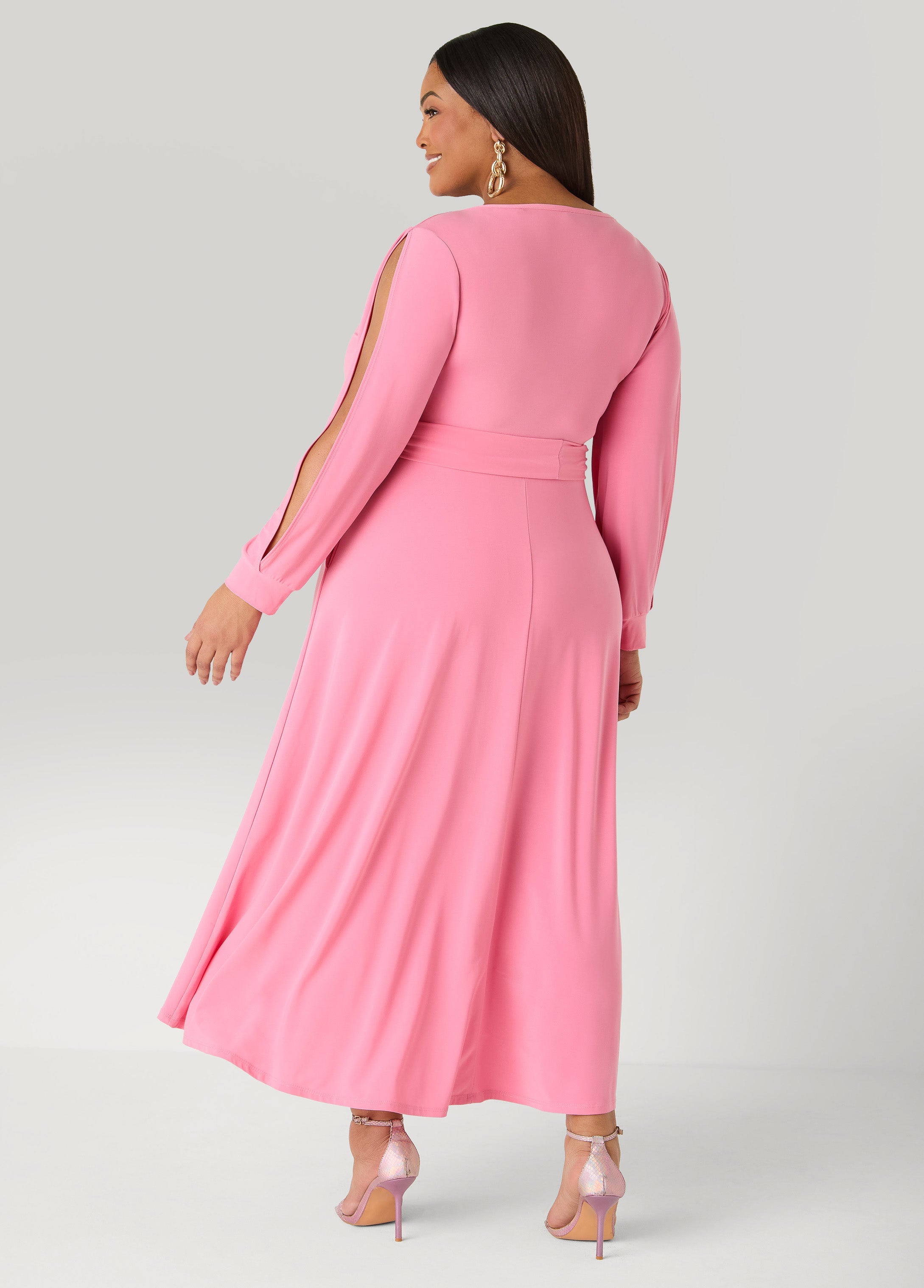 Tall Split Sleeve A Line Maxi Dress