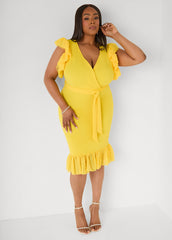 Tiered Tulle Sheath Dress