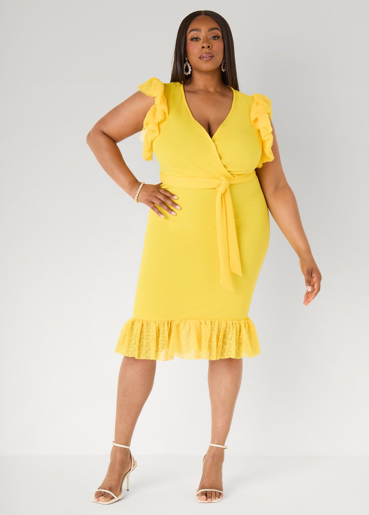 Tiered Tulle Sheath Dress