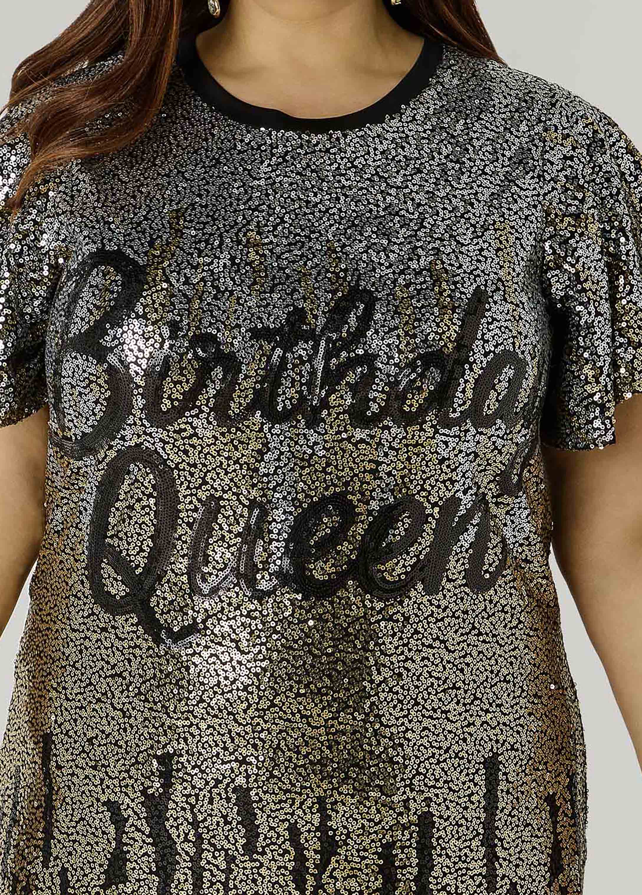Birthday Queen Ombre Sequin Dress