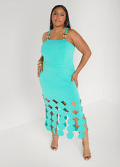 Embellished Cutout Bodycon Dress