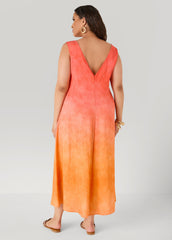 Knotted Ombre Midaxi Dress