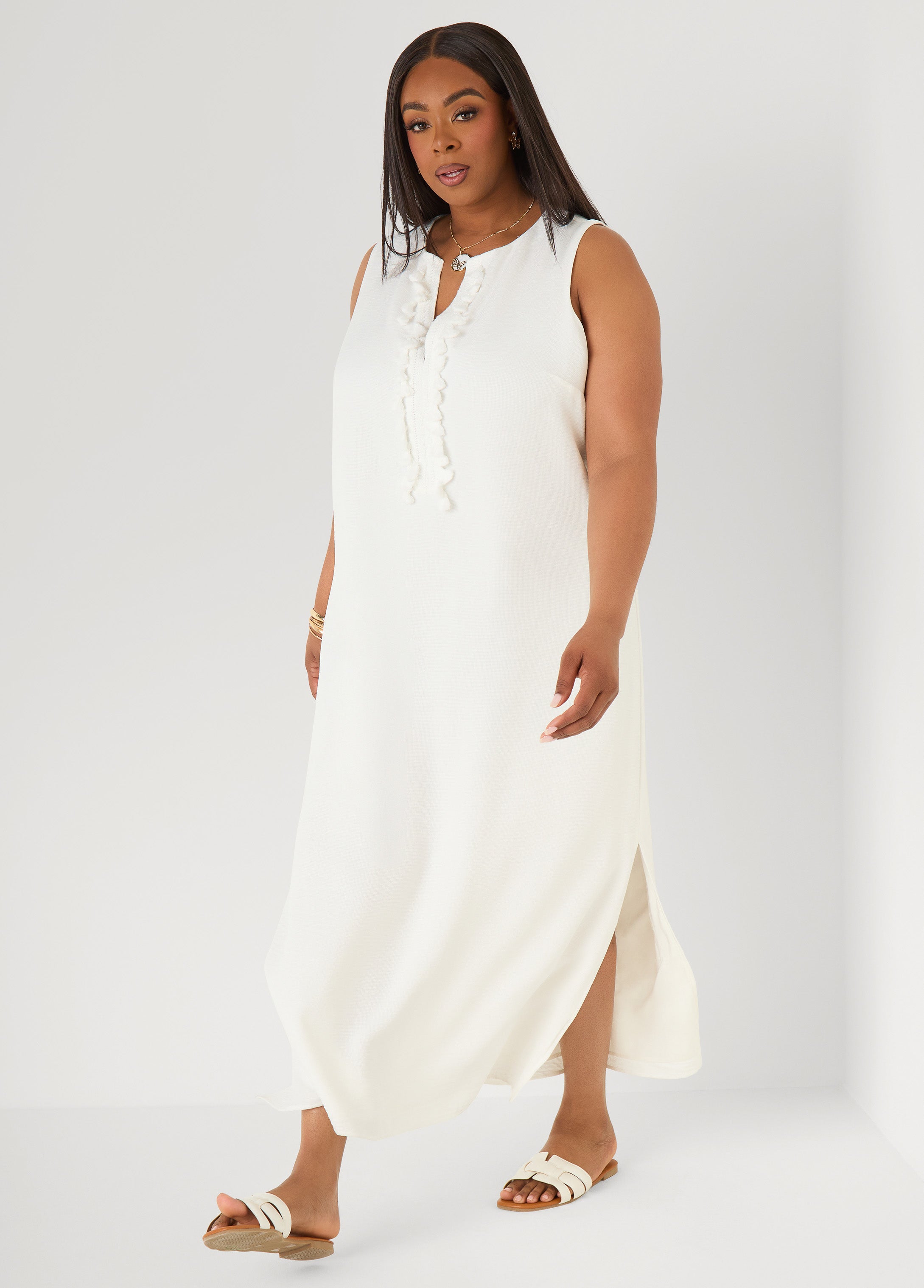 Pompom Maxi Dress
