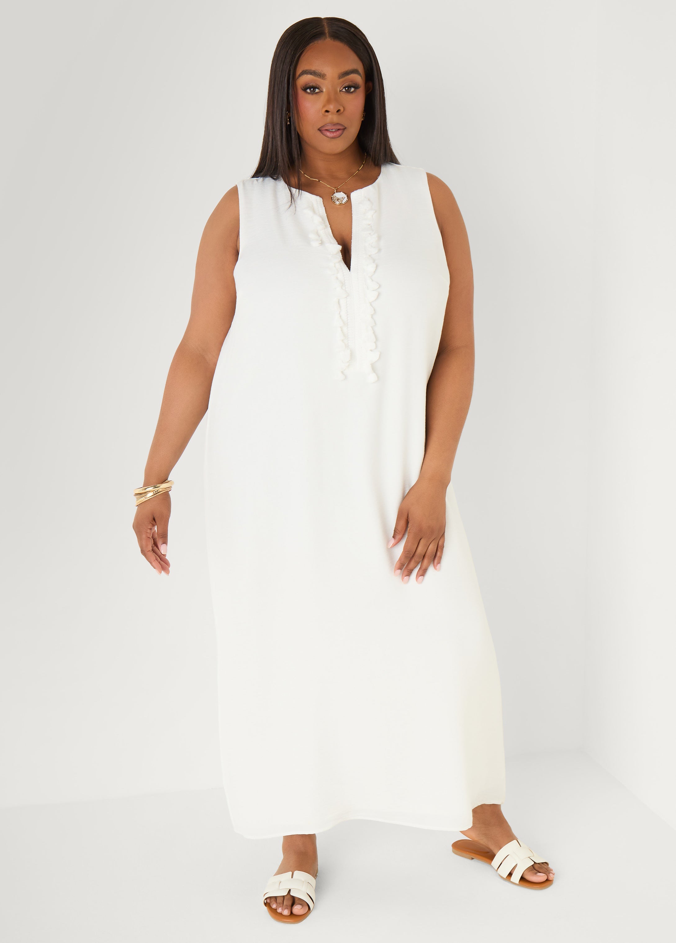 Pompom Maxi Dress