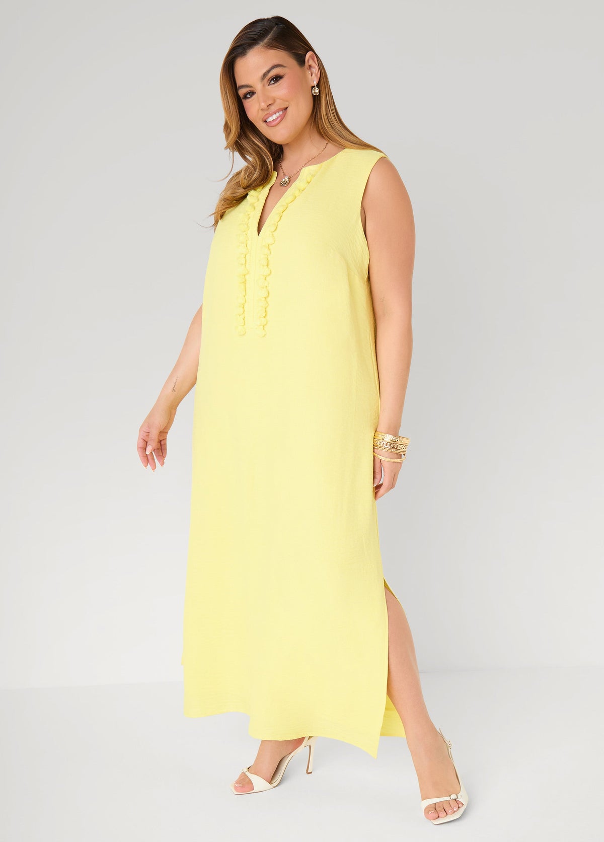 Pompom Maxi Dress