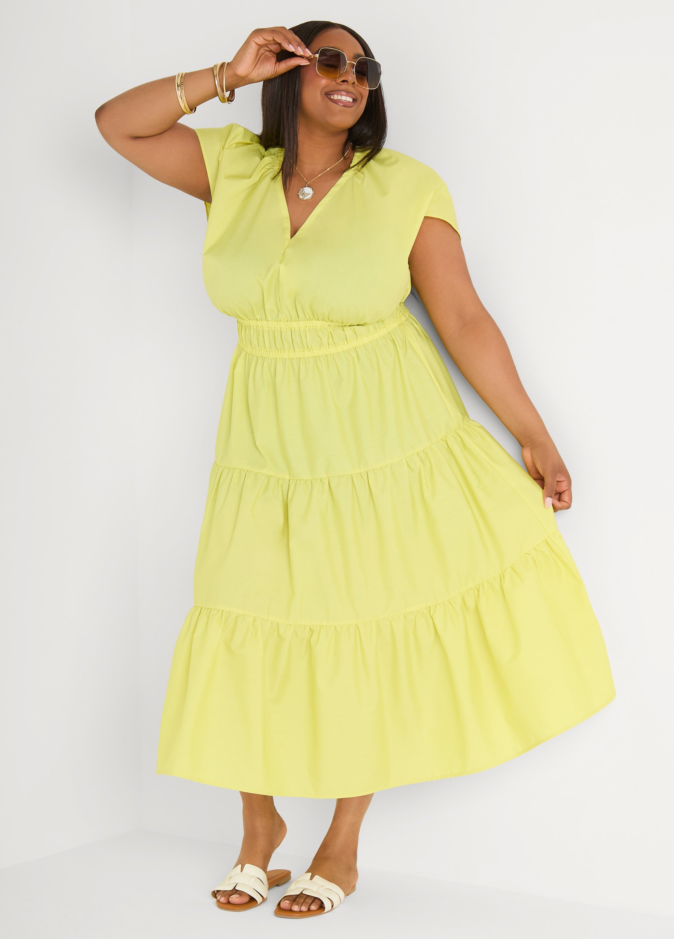 Tie Back A Line Maxi Dress