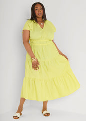 Tie Back A Line Maxi Dress