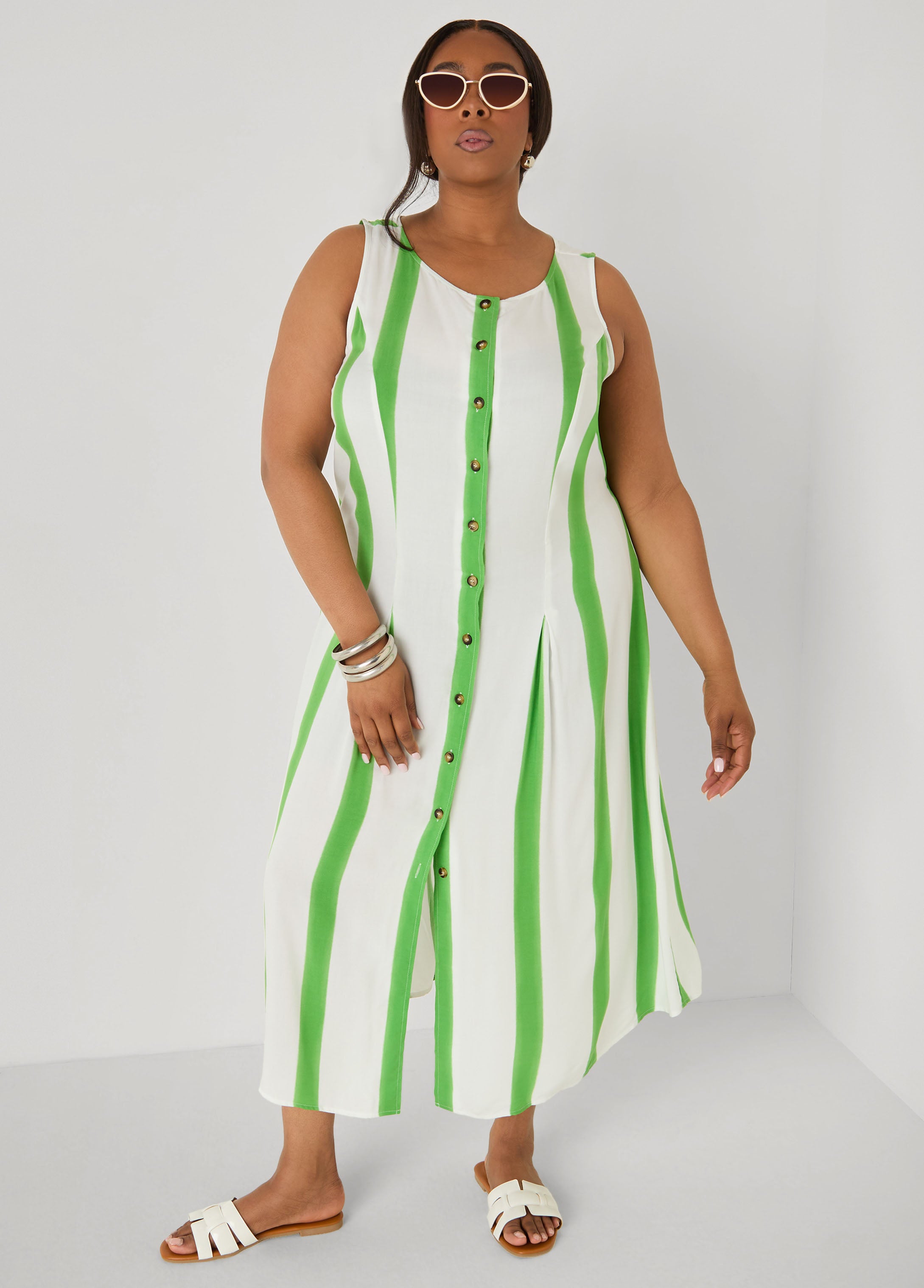 Striped Maxi Shirtdress