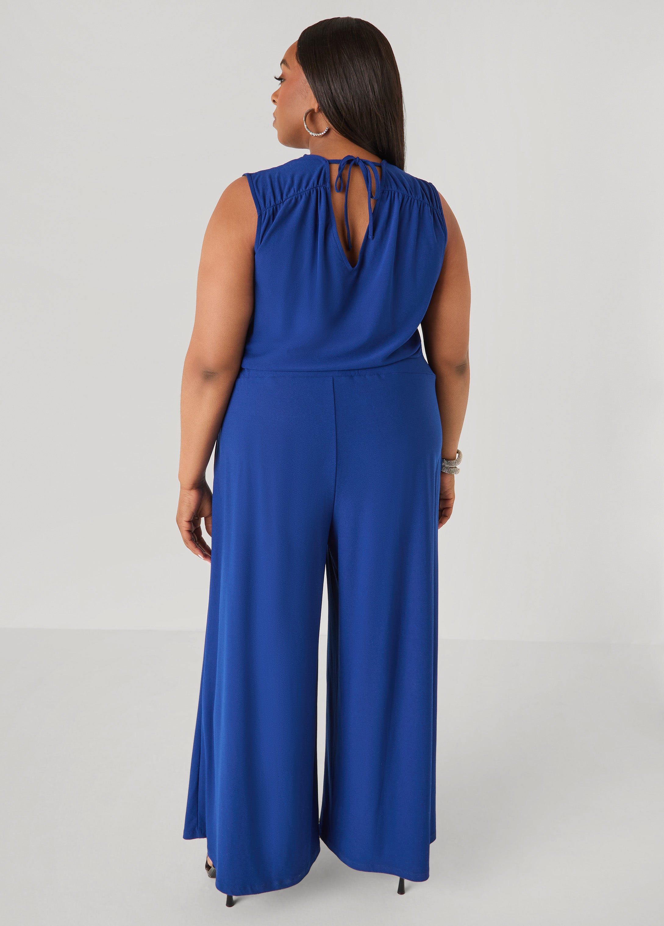 Tall Tie Back Wide Leg Jumpsuit