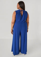Wide Leg Tie Back Jumpsuit