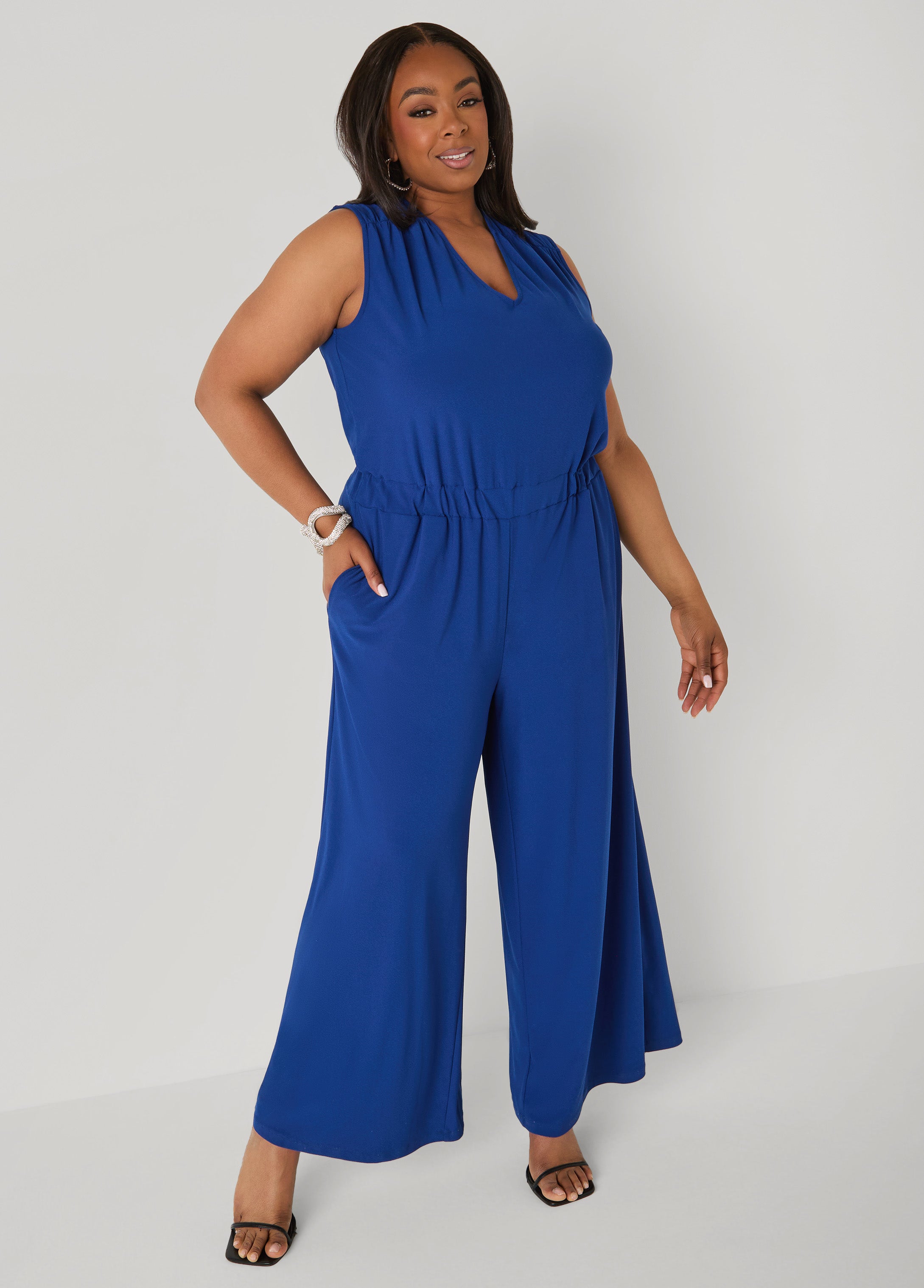 Tall Tie Back Wide Leg Jumpsuit
