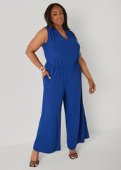 Wide Leg Tie Back Jumpsuit