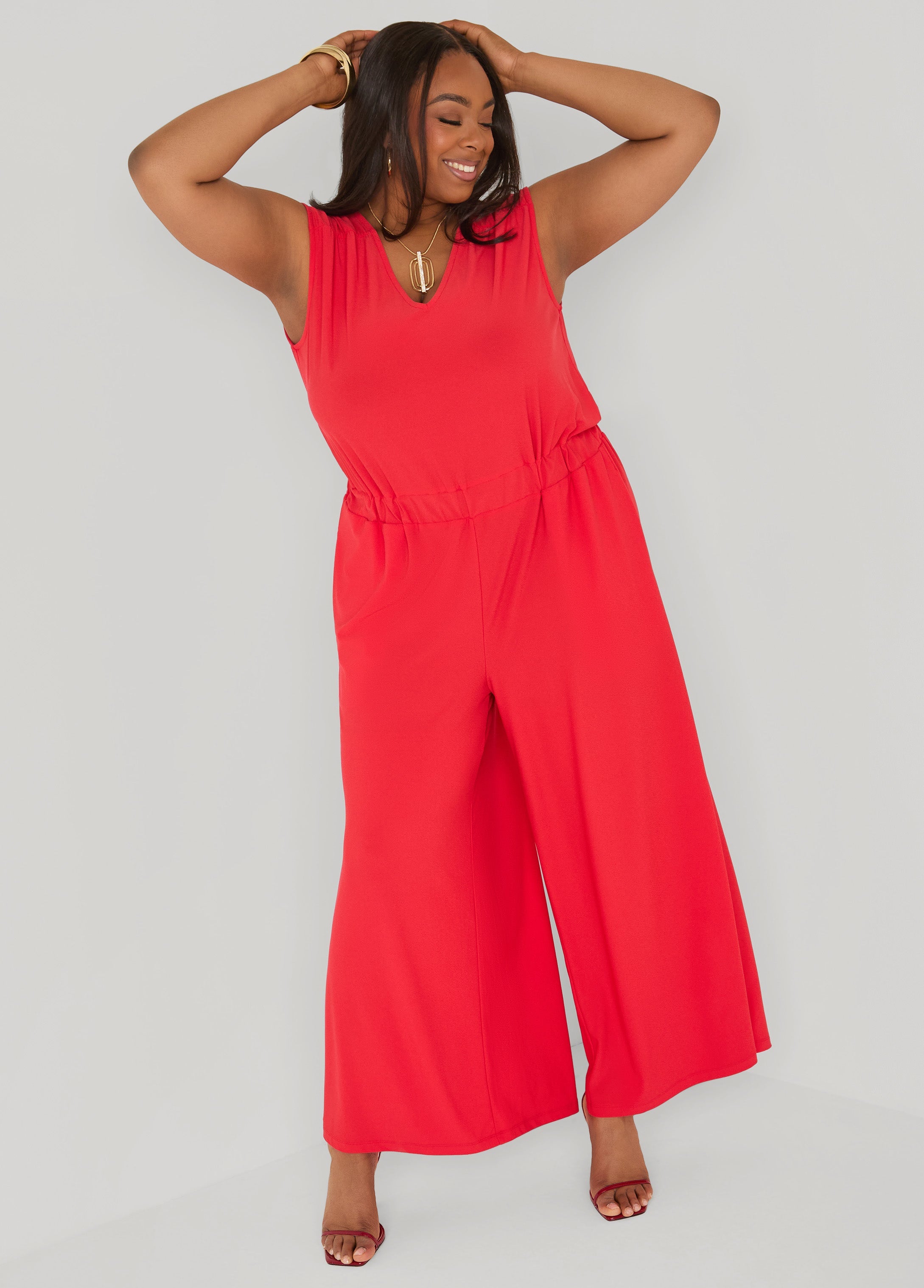 Tall Tie Back Wide Leg Jumpsuit